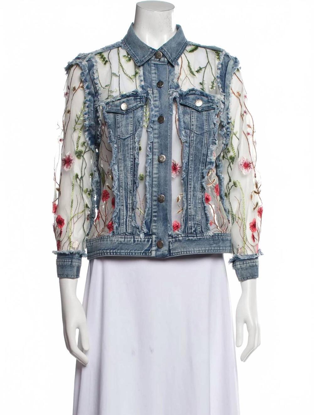 NEW AZI women's floral jacket in blue